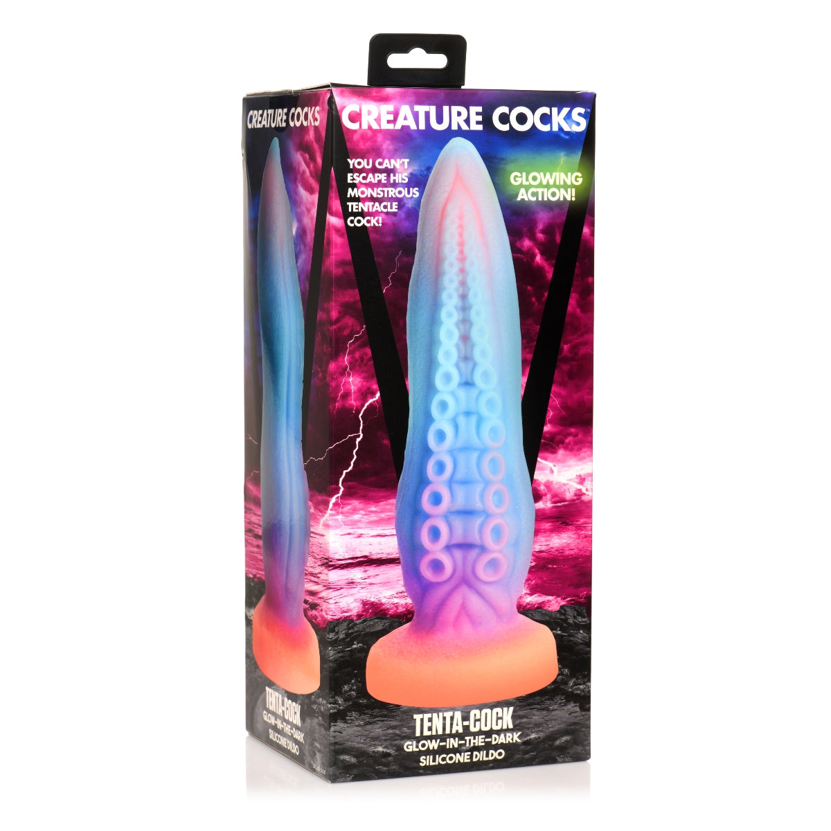 Tenta-Cock Glow In The Dark Silicone Dildo - 9.5 inches