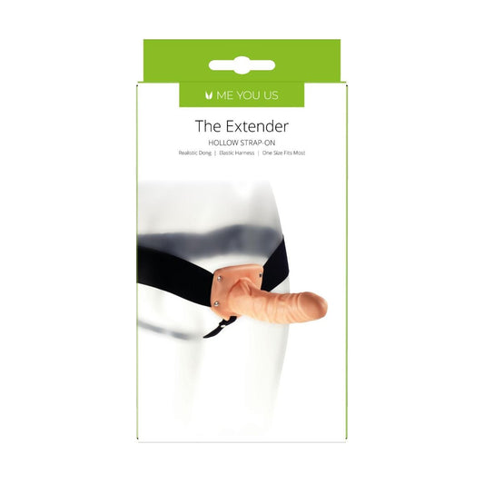 The Extender Hollow Strap On Dildo - 6 Inches Light Tone