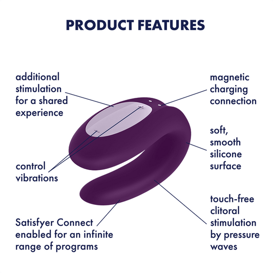 Double Joy App Controlled Vibrator - Violet