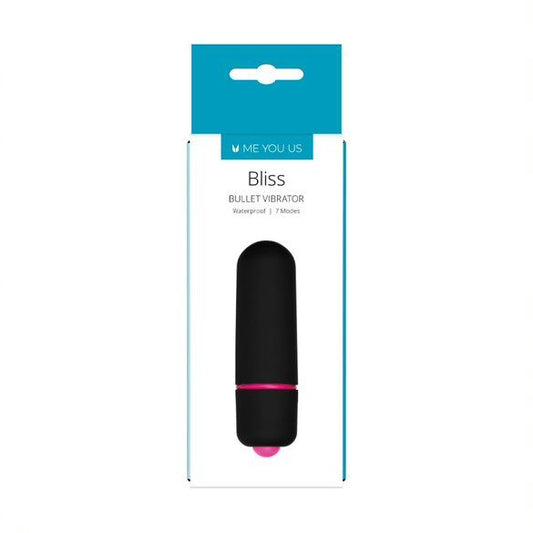 Bliss 7 Mode Mini Bullet Vibrator - Black 2 inch