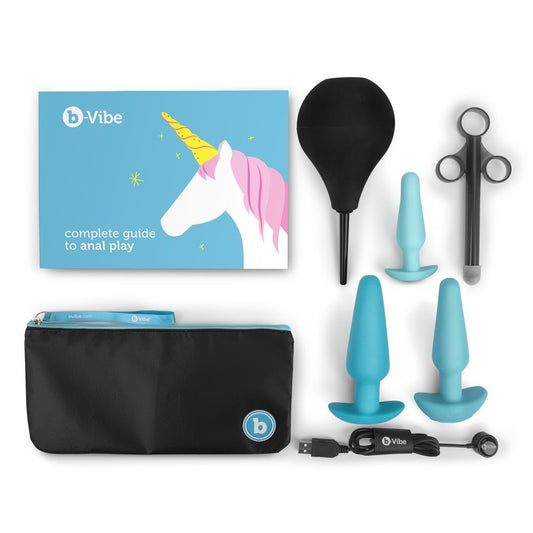The b-Vibe 7 Piece Anal Training & Education Set - Blue