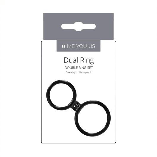 Dual Ring Cock Ring - Black