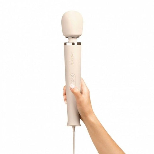 Powerful Plug-In Vibrating Massager - Cream