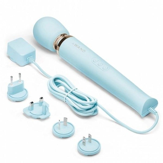 Powerful Plug-In Vibrating Massager - Light Blue