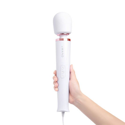 Powerful Plug-In Vibrating Massager - White