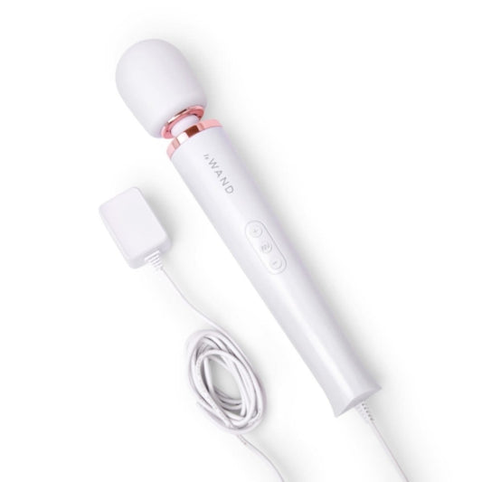 Powerful Plug-In Vibrating Massager - White