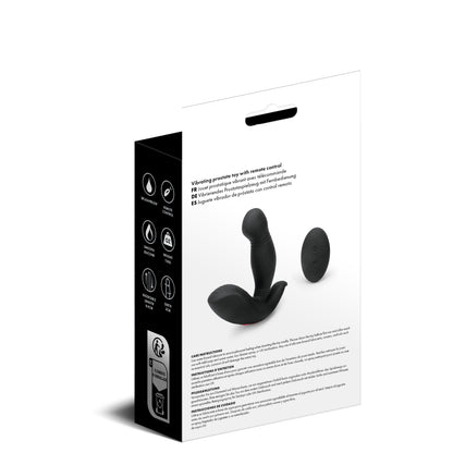 Remote Control Vibrating Prostate Massager - Black 3.5 inches