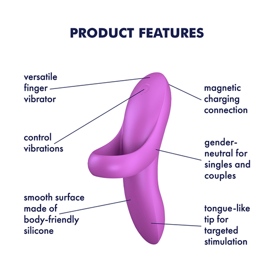 Bold Lover Finger Vibrator - Pink