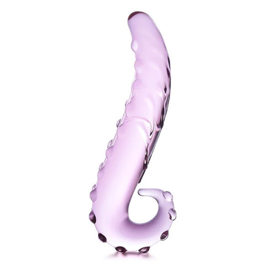 Lick It Glass Dildo - Pink 6 inches