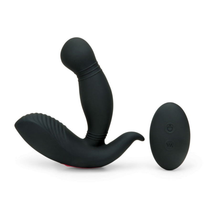 Remote Control Vibrating Prostate Massager - Black 3.5 inches