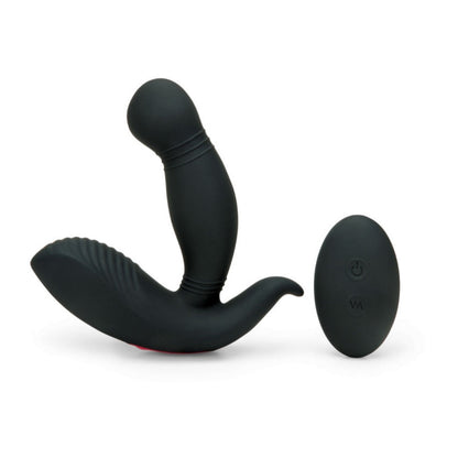 Remote Control Vibrating Prostate Massager - Black 3.5 inches
